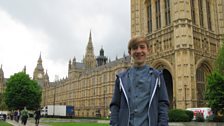 Callum outside Parliament