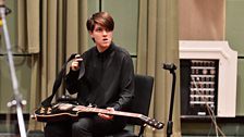 Romy Madley Croft has a seat at Maida Vale studios