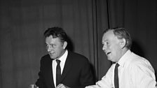 Richard Burton, narrator, with Douglas Cleverdon, producer, rehearsing Under Milk Wood for ý in 1963