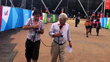 Peter Allen refamiliarises himself with the Olympic Park