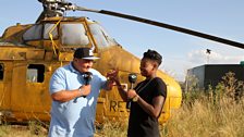 Charlie Sloth is backstage with A Dot