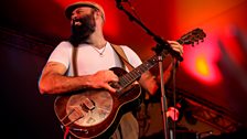 Reverand Peyton's Big Damn Band performs on the Radio 3 stage at Womad 2013