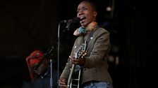 Rokia Traore performs on the Open Air Stage at Womad 2013