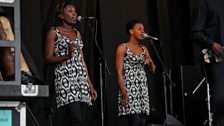 Rokia Traore performs on the Open Air Stage at Womad 2013