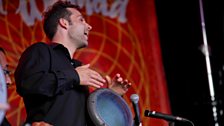 Guy Schalom & The Baladi Blues Ensemble perform on the Radio 3 stage at Womad 2013