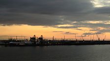 The Humber at sunset