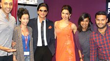 Shah Rukh Khan & Deepika Padukone with Team Tommy!