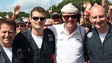 Chris with the Royal Navy's display team the "Black Cats".