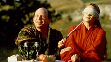 Wallace Shawn and Robin Wright in The Princess Bride