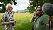 Martyn Jamieson (left) discusses sound recording options with production co-ordinator Jamie Merritt