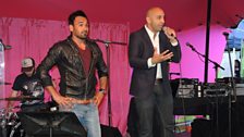 Nav Sidhu & Tommy on stage