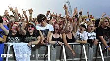 The crowd watching Fall Out Boy at Reading Festival 2013