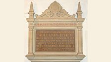 Memorial for William Byrd, buried in 1623 in the churchyard of St Peter and St Paul. - sent in by Simon (Ipswich)