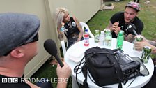 The Creepshow backstage with Mike Davies at Reading Festival