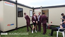 The Computers backstage at Reading Festival