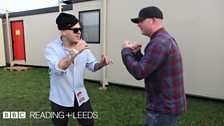 The Bronx and Mike Davies backstage at Reading Festival