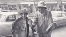 Derek Lamb - Exeter Uni Rag week - selling Rag Mags in Exeter High street February 1969