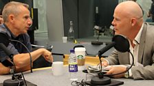 7 September 2013: (L-R) Jeremy Hardy and Thomas Dolby