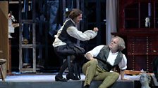 Markus Werba as Sixtus Beckmesser and Michael Volle as Hans Sachs