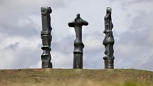 Henry Moore, Three Upright Motives: No.1: Glenkiln Cross, 1955