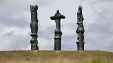 Three Upright Motives by Henry Moore