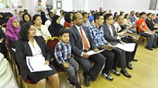 Mini, Shibu and Alun Abraham from India at their citizenship ceremony