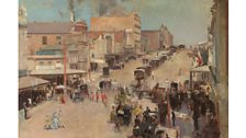 Tom Roberts - Allegro con brio: Bourke Street west c.1885-86, reworked 1890