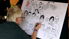 Clive Goddard continues work on his Hyde Park cartoon