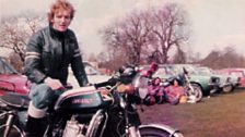 David Waddington and his GT 750 in 1977