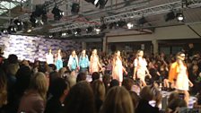 The catwalk models close the show at Henry Holland on day 2