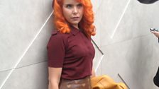 Paloma Faith backstage after a show