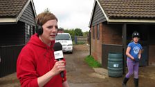 Kirsteen arrives at Thwaite Common Riding Stables