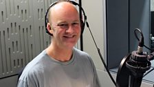 Tim McInnerny recording the narration for Sword of Honour