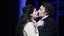 Jonas Kaufmann as Don Carlos and Anja Harteros as Elizabeth