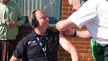 Navigator Ian got in on the flu jab action