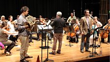 Stephen Stirling (horn) and Ronan Busfield (tenor) rehearse Britten's Serenade