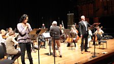 Evelina Dobracheva (soprano) and Graeme Broadbent (bass) rehearse Shostakovich Symphony No.14.