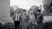 Stuart Wilson, Robert Urquhart, Andrew Cruickshank and Barry Stanton, stars of the ˿ TV production of The Old Men at the Zoo