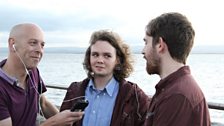 Richard Pitt interviewing Bridges on Burnham seafront