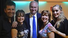 L-R: Graham Bickley, Sarah Lark, Paul Gambaccini, Mary Carewe, Abbie Osmon