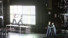 Anja Harteros as Leonora and Golda Schultz as Ines