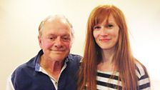 Sir David Jason with Crikey DM! Producer Kellie Redmond at the script recording in London