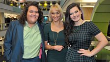 Jonathan and Charlotte with Breakfast's Louise Minchin