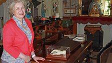 Susan Rutherford in Verdi’s studio, where he composed, at Villa Verdi, Sant’Agata