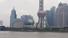 The iconic TV mast, one of the landmarks of Shanghai's modern development in the 1980s