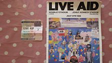 Tina Garner's Live Aid memorabilia