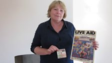 Tina Garner and her Live Aid memorabilia