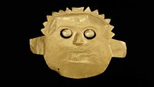 Funerary mask, Calima-Malagana, gold alloy, 100BC-AD400