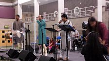 Strings band celebrating Navratri at Brentford Leisure Centre