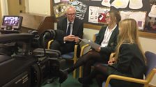 The School Reporters interview Lib Dem Care and Support Minister Norman Lamb after the broadcast